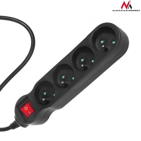 Listwa zasilająca 4g 1,4m MCE180 2300W czarna Listwa zasilająca 4g 1,4m MCE180 2300W czarna
