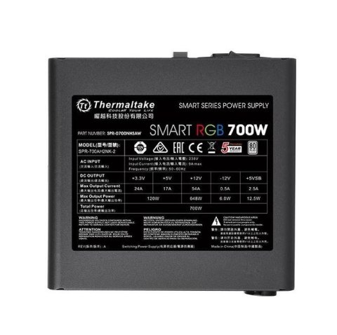 Smart 700W RGB (80+ 230V EU, 2xPEG, 120mm, Single Rail) Smart 700W RGB (80+ 230V EU, 2xPEG, 120mm, Single Rail)