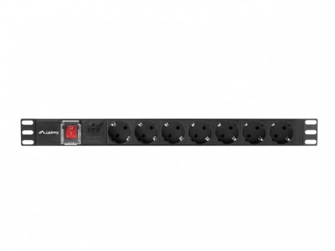 Listwa zasilajaca Rack PDU 19" 1U 16A 7X SCHUKO 2m czarna Listwa zasilajaca Rack PDU 19" 1U 16A 7X SCHUKO 2m czarna
