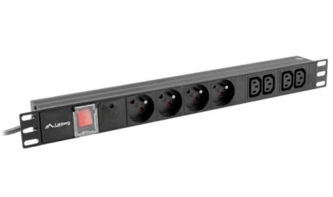 Listwa zasilająca Rack PDU 1U 16A 4X 230V PL 4X IEC C13 2m czarna Listwa zasilająca Rack PDU 1U 16A 4X 230V PL 4X IEC C13 2m czarna
