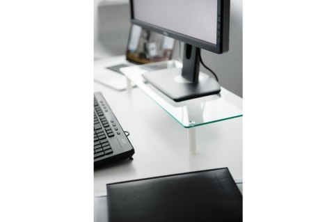 Szklana podstawa dla monitora, powierzchnia robocza: 56x21cm, max. obciążenie: 20kg