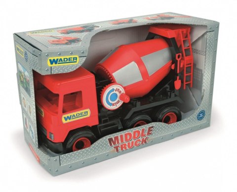 Betoniarka czerwona 38 cm Middle Truck w kartonie Betoniarka czerwona 38 cm Middle Truck w kartonie