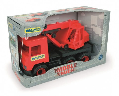 Dźwig czerwony 38 cm Middle Truck w kartonie Dźwig czerwony 38 cm Middle Truck w kartonie