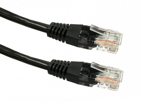 Kabel Patchcord miedziany kat. 5e RJ45 UTP 3m czarny Kabel Patchcord miedziany kat. 5e RJ45 UTP 3m czarny