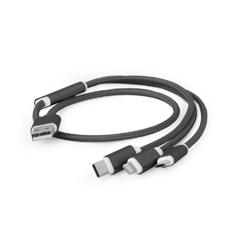 Kabel USB 3w1 do ładowania/1m/czarny Kabel USB 3w1 do ładowania/1m/czarny
