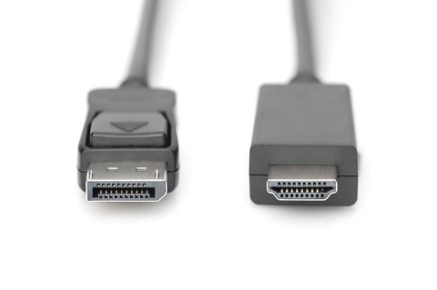Kabel adapter DisplayPort 1.2 z zatrzaskiem 4K 60Hz UHD Typ DP/HDMI A M/M czarny 3m Kabel adapter DisplayPort 1.2 z zatrzaskiem 4K 60Hz UHD Typ DP/HDMI A M/M czarny 3m