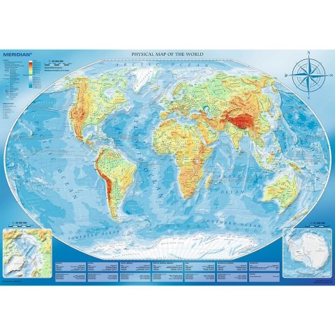 Puzzle 4000 elementów - Wielka mapa fizyczna świata Puzzle 4000 elementów - Wielka mapa fizyczna świata