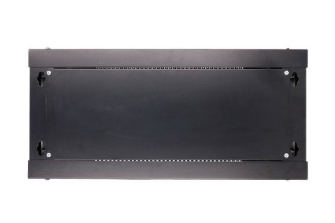 Szafka wisząca rack 4U 600x450 czarna szklane drzwi