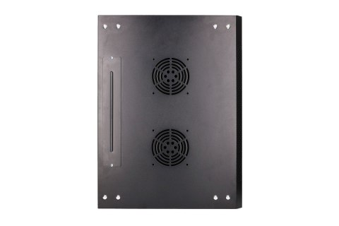 Szafka wisząca rack 4U 600x450 czarna szklane drzwi