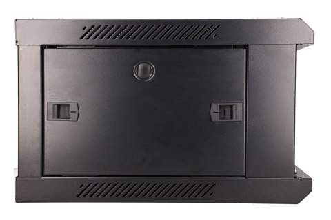Szafka wisząca rack 4U 600x450 czarna szklane drzwi