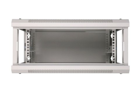 Szafka wisząca rack 4U 600x450 szara szklane drzwi