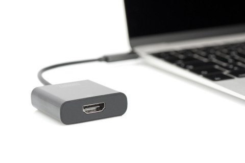 Adapter graficzny HDMI 4K 30Hz UHD na USB 3.1 Typ C, z audio, czarny, dł. 15cm Adapter graficzny HDMI 4K 30Hz UHD na USB 3.1 Typ C, z audio, czarny, dł. 15cm