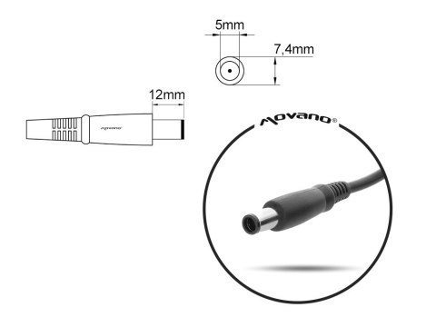 Ładowarka/zasilacz 19.5v 4.62a (7.4x5.0 pin) - dell 90W Ładowarka/zasilacz 19.5v 4.62a (7.4x5.0 pin) - dell 90W