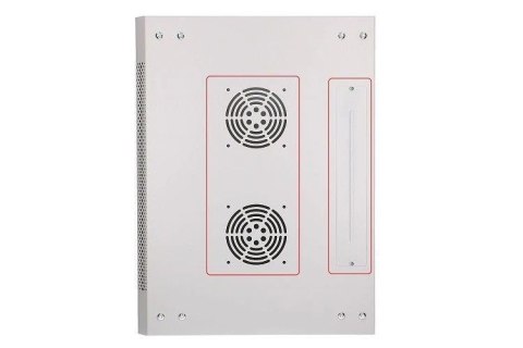 Szafka wisząca rack 12U 600x450 szara szklane drzwi