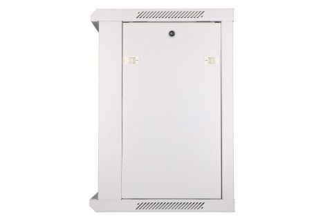 Szafka wisząca rack 12U 600x600 szara szklane drzwi