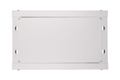 Szafka wisząca rack 6U 600x450 szara szklane drzwi