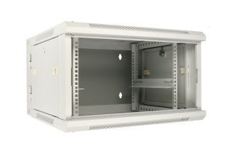 Szafka wisząca rack 6U 600x600 szara dwusekcyjna