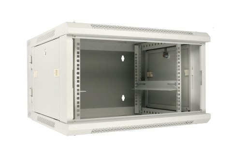 Szafka wisząca rack 6U 600x600 szara dwusekcyjna