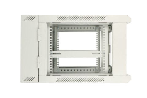 Szafka wisząca rack 6U 600x600 szara dwusekcyjna