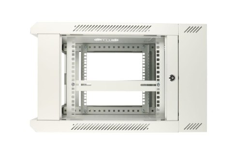 Szafka wisząca rack 6U 600x600 szara dwusekcyjna