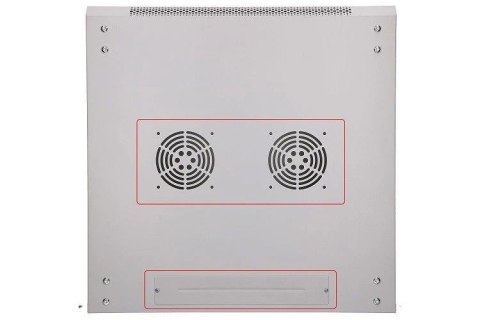 Szafka wisząca rack 6U 600x600 szara szklane drzwi