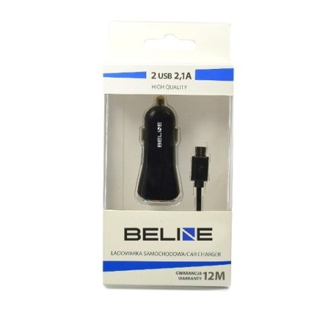 Ładowarka samochodowa 2xUSB + microUSB 2.1A czarna Ładowarka samochodowa 2xUSB + microUSB 2.1A czarna