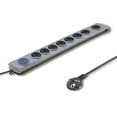 Listwa antyprzepięciowa Quick Switch, 8 gniazd, 1,8m, szara Listwa antyprzepięciowa Quick Switch, 8 gniazd, 1,8m, szara