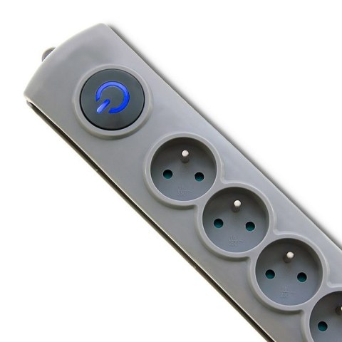 Listwa antyprzepięciowa Quick Switch, 8 gniazd, 1,8m, szara Listwa antyprzepięciowa Quick Switch, 8 gniazd, 1,8m, szara