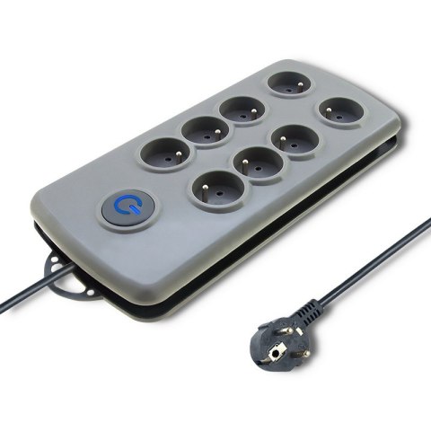 Listwa antyprzepięciowa Quick Switch, 8 gniazd, 2,5m, szara Listwa antyprzepięciowa Quick Switch, 8 gniazd, 2,5m, szara