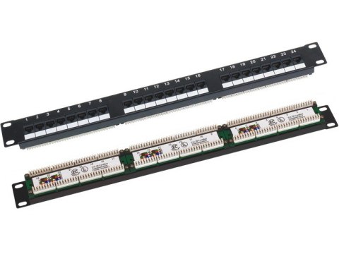 Patchpanel UTP kat.6 19 cali 1U 24xRJ45 LSA Patchpanel UTP kat.6 19 cali 1U 24xRJ45 LSA