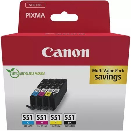 Multipack CLI-551 C/M/Y/BK 6509B016 Multipack CLI-551 C/M/Y/BK 6509B016