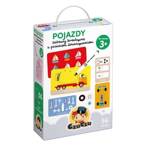 Zestaw edukacyjny Pojazdy Zabawy kreatywne z pisakiem zmazywakiem Zestaw edukacyjny Pojazdy Zabawy kreatywne z pisakiem zmazywakiem