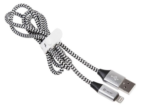 Kabel USB 2.0 iPhone AM lightning 1,0m czarno-srebrny Kabel USB 2.0 iPhone AM lightning 1,0m czarno-srebrny