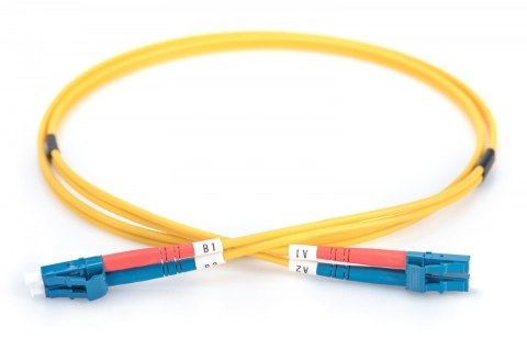 Patchcord FO Singlemode 09/125 OS2 LC-LC duplex 5m Żółty Patchcord FO Singlemode 09/125 OS2 LC-LC duplex 5m Żółty