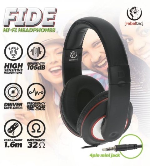 Słuchawki stereo z mikrofonem Fide Słuchawki stereo z mikrofonem Fide
