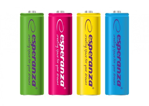 Akumulatory AA 2000mAh 4szt. mix kolorów Akumulatory AA 2000mAh 4szt. mix kolorów
