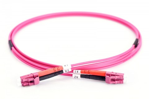 Patch cord światłowodowy FO LC-LC MM 50/125 OM4 duplex LSOH 5m Patch cord światłowodowy FO LC-LC MM 50/125 OM4 duplex LSOH 5m