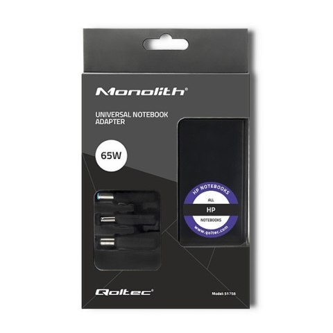 Zasilacz specjalizowany do HP | 65W | 3 wtyczki | + kabel zasilający Zasilacz specjalizowany do HP | 65W | 3 wtyczki | + kabel zasilający