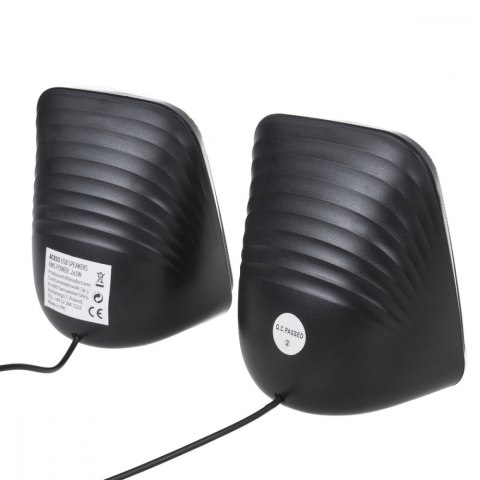 Głośniki komputerowe 6W USB AC835 Czarne Głośniki komputerowe 6W USB AC835 Czarne