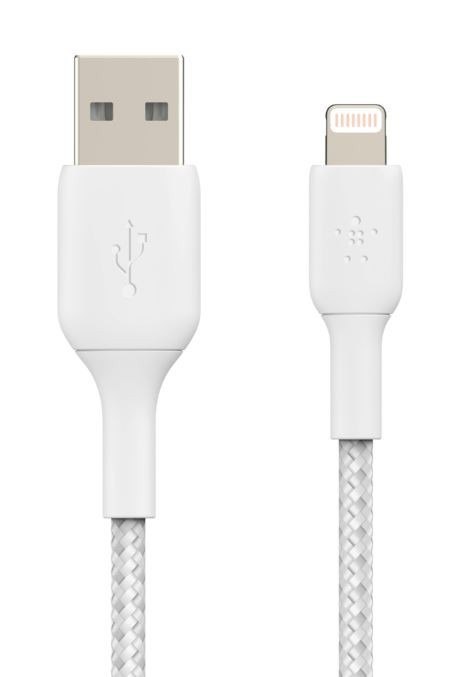 Kabel Braided USB- Lightning 1m biały Kabel Braided USB- Lightning 1m biały