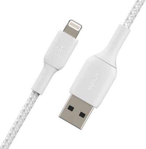 Kabel Braided USB- Lightning 1m biały Kabel Braided USB- Lightning 1m biały