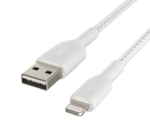 Kabel Braided USB- Lightning 1m biały Kabel Braided USB- Lightning 1m biały