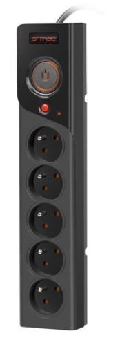 Listwa zasilająca Z5 5m 5x230V 10A Z5/50/CZ czarna Listwa zasilająca Z5 5m 5x230V 10A Z5/50/CZ czarna