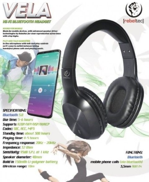 Słuchawki Bluetooth Vela Słuchawki Bluetooth Vela