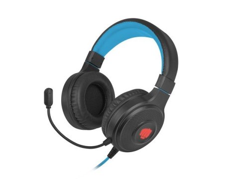 Słuchawki Warhawk RGB dla graczy czarno-niebieskie Słuchawki Warhawk RGB dla graczy czarno-niebieskie