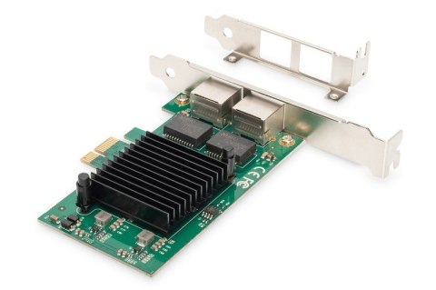 Karta sieciowa przewodowa PCI Express 2x RJ45 Gigabit 10/100/1000Mbps Low Profile Karta sieciowa przewodowa PCI Express 2x RJ45 Gigabit 10/100/1000Mbps Low Profile