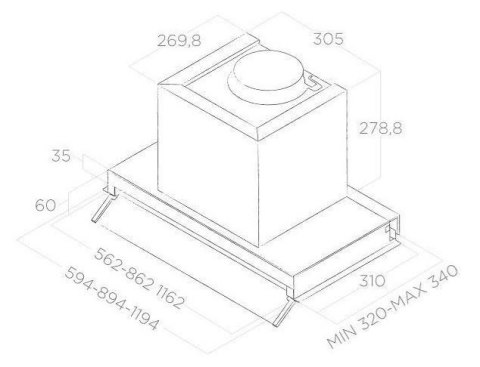 Okap BOXIN LUX LX/IX/A/60 Okap BOXIN LUX LX/IX/A/60