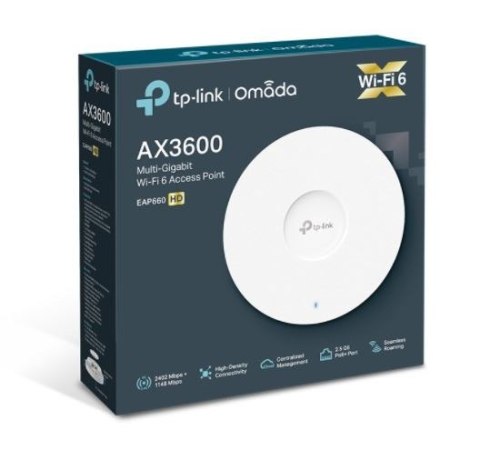 Punkt dostępowy EAP660 HD 2.5 Gb PoE WiFi 6 AX3600 Punkt dostępowy EAP660 HD 2.5 Gb PoE WiFi 6 AX3600