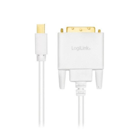 Kabel mini Display port do DVI 3m Biały Kabel mini Display port do DVI 3m Biały
