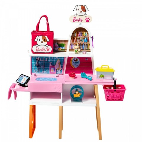 Zestaw z lalką Barbie Sklepik-salon dla zwierzaków Zestaw z lalką Barbie Sklepik-salon dla zwierzaków